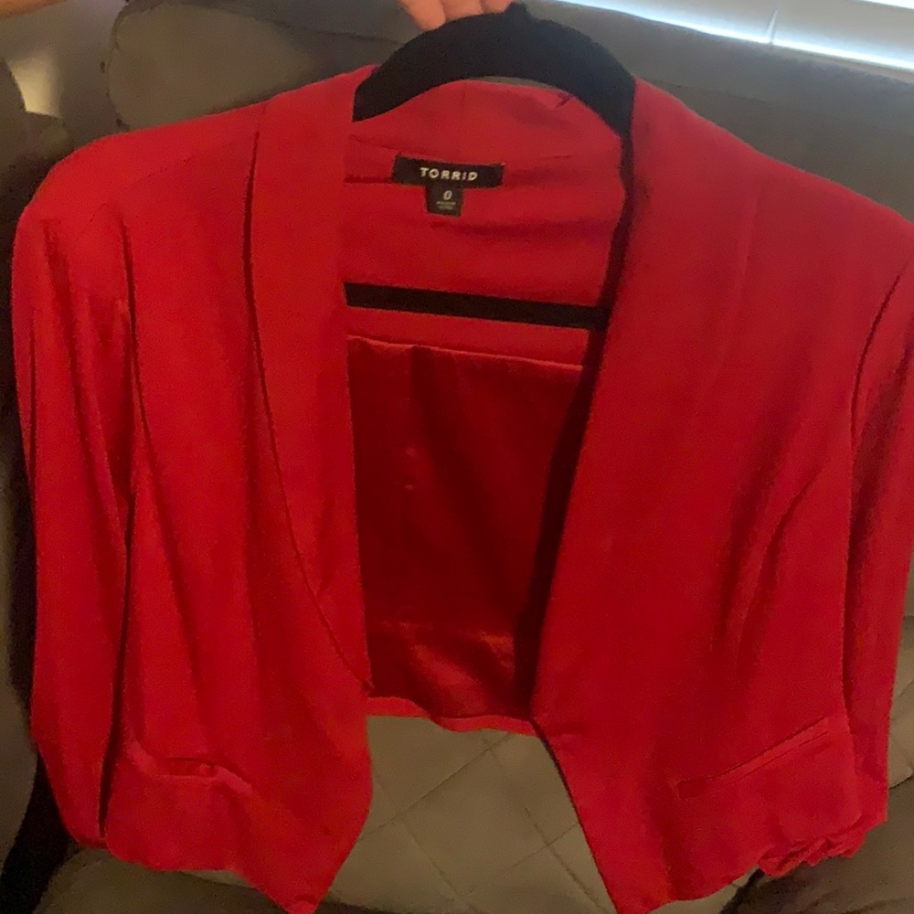 Torrid red Blazer size 0 (for plus size)